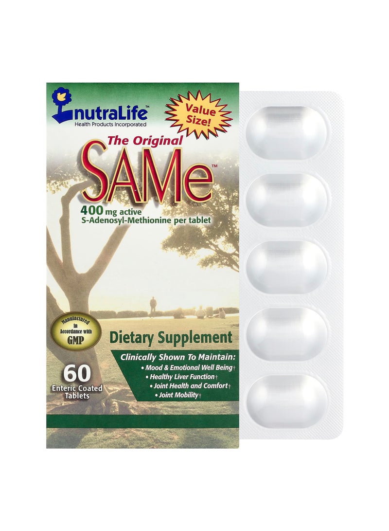 SAMe, 400 mg, 60 Enteric Coated Tablets